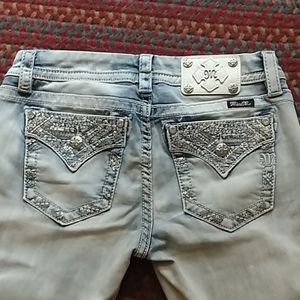 Miss Me Light Wash Sequin Pocket Jeans